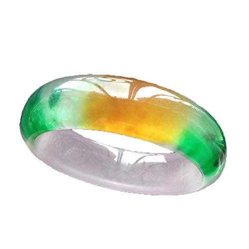 Jade naturel bracelet tricolore style bohème chic aux motifs fleurs flottantes