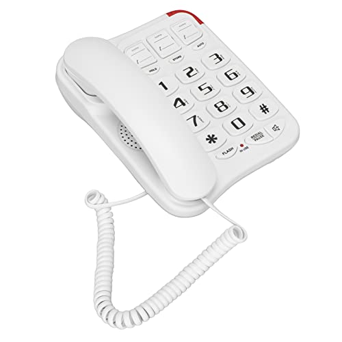 ciciglow Big Button Corded Phone, Phone for Seniors with Answering Machine, Call Blocking, Big Buttos Landline Telephone Great for the Elderly Home Office