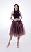 FOLOBE Falda de tutú de Las Mujeres Midi Tulle Faldas 7 Capas...