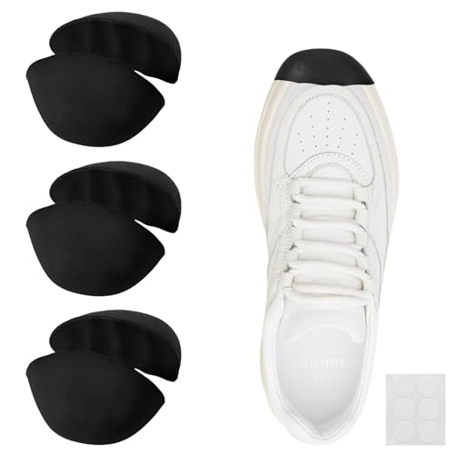 Image of Shoe Filler for Too Big Shoes Women and Men,Shoes Too Big Inserts, Can Be Used to Fill The Inside of The Footwear ,Cushion The Pressure and Prevent Slipping Off (3 Pairs Small Size,Black)