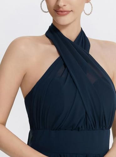 A Line Mother of Bride Dresses Infinity High Low Bridesmaid Dress Chiffon Wedding Guest Dress Tea Length4