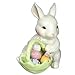 Cosmos 10593 Fine Porcelain Bunny with Easter Basket Figurine, 3-3/4-Inch,White