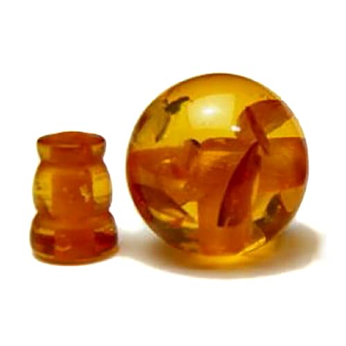 数珠|(念珠)|【念珠】褐色シンセティック琥珀(アンバー) 親玉ボサセット 18mm 1組|中国産|風水|パワーストーン|