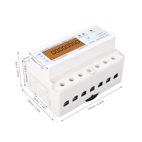 WiFi Smart Energy Messgerät, 3 -Phasen -Smart -Leistungsmesser, Ausschalten, 35 -mm -Standard -DIN -Schiene, App -Fernbedienung für AC -Schütze