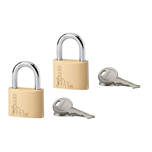 THIRARD FABRICANT DE SECURITE DEPUIS 1920 Mach 1 Thirard 00180034 Set of 2 Padlocks Type 1 • 35 mm with 4 Keys-1/2 30 mm High Shackle for Size 40 mm Additional Keys on Model