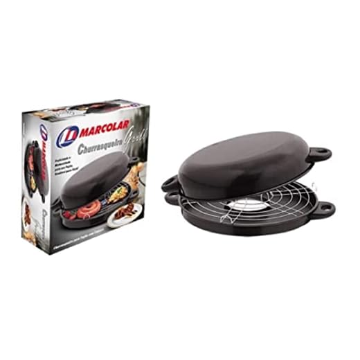 Churrasqueira 30cm Antiaderente Grill Marcolar Preta
