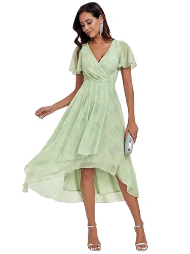 Ever-Pretty Women's Chiffon V-Neck Short Wedding Guest Dress with...
