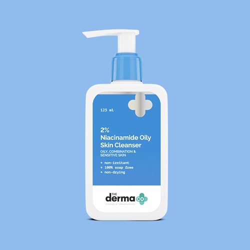 The Derma Co 2% Niacinamide Oily Skin Cleanser for Sensitive, Oily & Combination Skin 125 ml Non-Irritant | 100% Soap-Free | Non-Drying | Gently Cleanses Makeup | With 0.1% ww... - Image 2