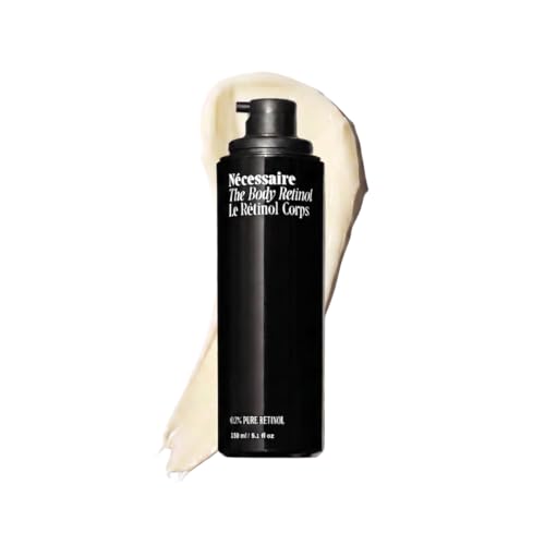 Nécessaire The Body Retinol - Firming Repair Serum + Retinol Body Lotion For Women & Men. Wrinkle + Line Prevention. 0.1% Pure + 10% AHA Crepey Skin Treatment. 5.1 oz