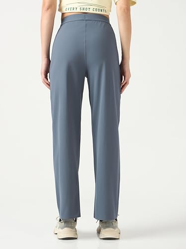 Image of TECHNOSPORT Women's Straight Fit Solid Track Pant for Casual Wear, Active Lifestyle