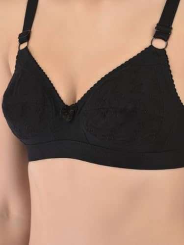 Image of Softline Women's 100% Cotton Wire-Free Non-Padded B-Cup Bra Combo | Full Coverage, Breathable & Skin-Friendly for All-Day Comfort | Supportive Fit for Daily & Casual Wear | Pack of 2
