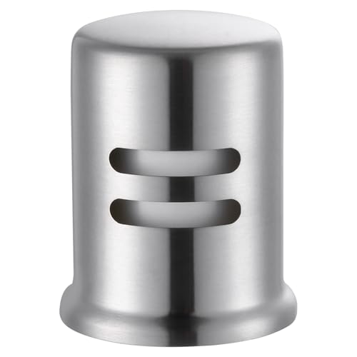 Dishwasher Air Gap Cover for Kitchen Solid Brass Air Gap Cap with Skirted Design Dishwasher Overflow Vent Cap Replacement Only Brushed Stainless Steel