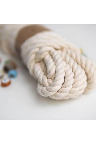 2 Metre Uzunluk 10 Mm Kalınlık Pamuk Makrome Ipi, Gökkuşağı Halatı