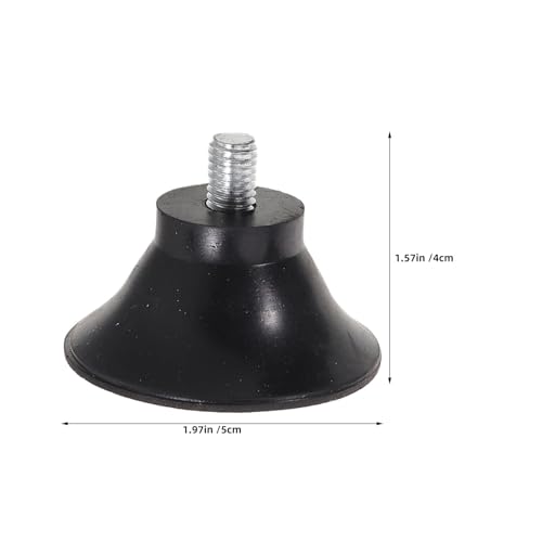 Exercise Bike Support Mat Rubber Stabilizer Pad 8pcs Black miniatura 2