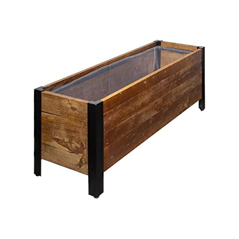 AmazonBasics Recycled Wood Garden Planter Cover