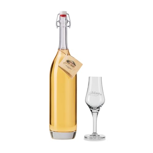 Prinz Alte Marille Set 0 7 l Original Prinz Alte Marille 41% vol mit Holzfassnote und ein edler Exklusivkelch Geschenk für Männer Vatertag Muttertag Geburtstage & besondere Anlässe