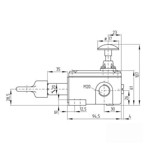Interruptor de tiro TQ441-01/01YUER-1572 de alta resistencia mecánica 4