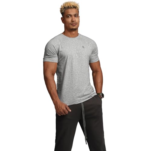 Image of Casual Short Sleeve Crew Neck Classic Wicking Breathable Fitness Muscle Athletic T Shirts Mens