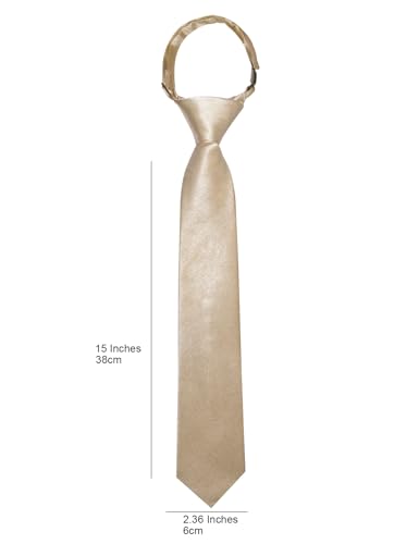 Image of Barry.Wang Boys Ties Pre-Tied Satin Solid Color Kids Tie Pocket Square Set Adjustable Formal Necktie Graduation School