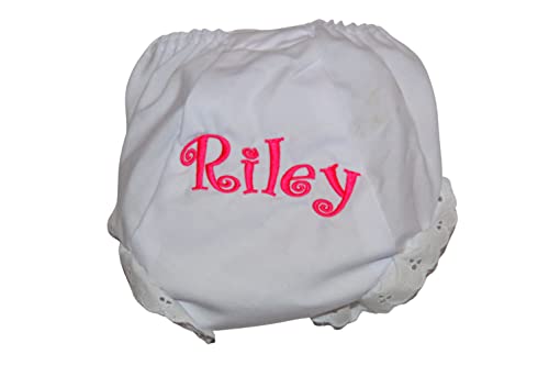 Personalized Baby Bloomers, Baby Diaper Cover with embroidered name, Curlz Script Font Bloomers