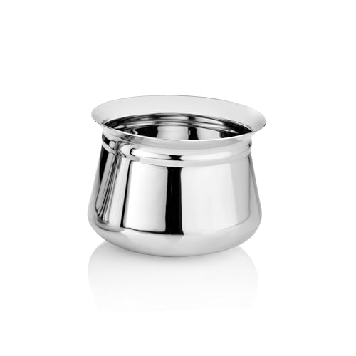 Image of Embassy Stainless Steel French Pongal Handi | Capacity - 1700 ml | Size - 4 | Induction Friendly | Ideal for Cooking Biryani, Curries, Stews, and More.
