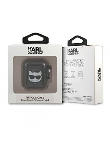 Karl Lagerfeld Kla2uchgk Airpods Preto/Preto Glitter Choupette - Image 4