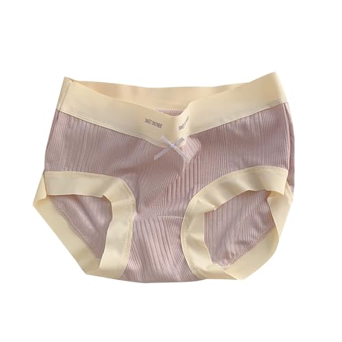 Girls Underwear Cotton Panties Tag-Free Comfortable Briefs Mid Waist Triangle Panty Seamless Breathable Girls Underpants