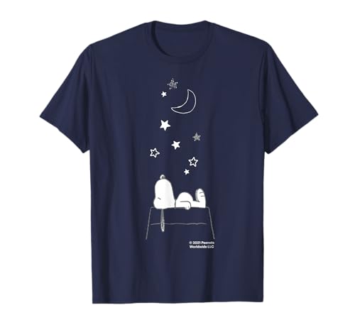 Peanuts Snoopy - Casetta per Cani con Cielo Notturno e Stella sognatrice Maglietta