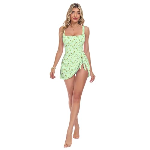 Maillot de bain une pièce galbant à motif abeille pour affiner la silhouette à la plage