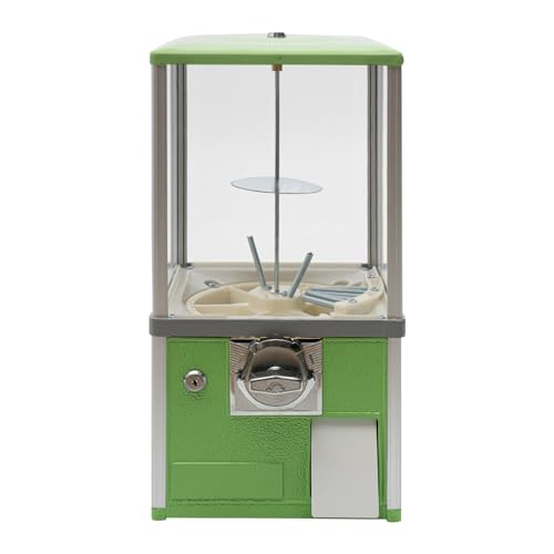 DCEHKR Vending Machine 25¢ Side Coin Vending Machines for Business Candy Gumball Machine Suitable for Selling Small Capsule Toys and Candy/Ships in The USA (Green)