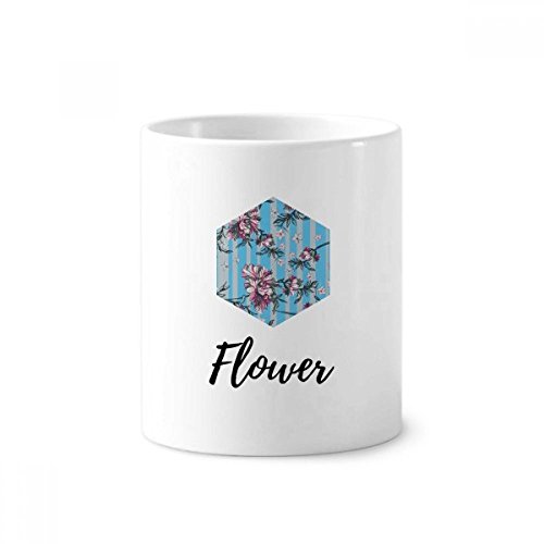 Cadeau mug en céramique d'art avec dessin de Rhododendron et gobelet blanc de 350ml