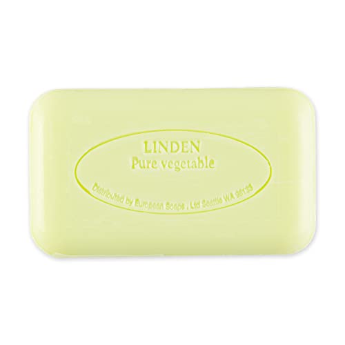Image of Pre de Provence Artisanal Soap Bar, Natural French Skincare, Enriched with Organic Shea Butter, Quad Milled for Rich, Smooth & Moisturizing Lather, Linden, 5.3 Ounce