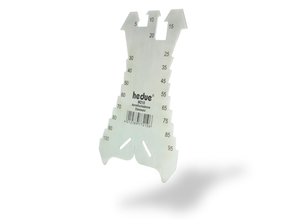 Szablon do trasowania M210 – z 20 krawędziami od 5 do 100 mm, narzędzie do trasowania dla hydraulików, dekarzy i dozowników