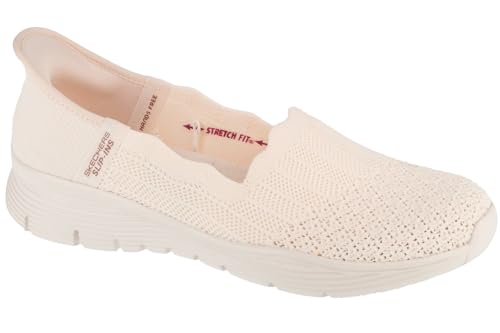 Skechers Seager Believe It- Tenis para Mujer, Tejido Blanco Roto, 40 EU