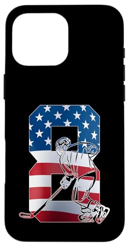 Cool Number 8 YEARS ICE HOCKEY 8th BIRTHDAY。 スマホケース iPhone 16 Pro Max 用