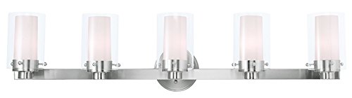 Livex Lighting 15455-91 Manhattan 5-Light Bath Light, Brushed Nickel