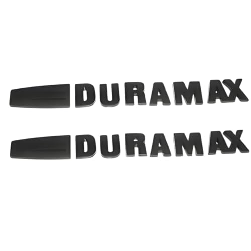 Image of Duramax Badge Emblem 2Pcs Allison Matte Black - Replacement for 2015 Silverado 2500HD /3500HD with Adhesive