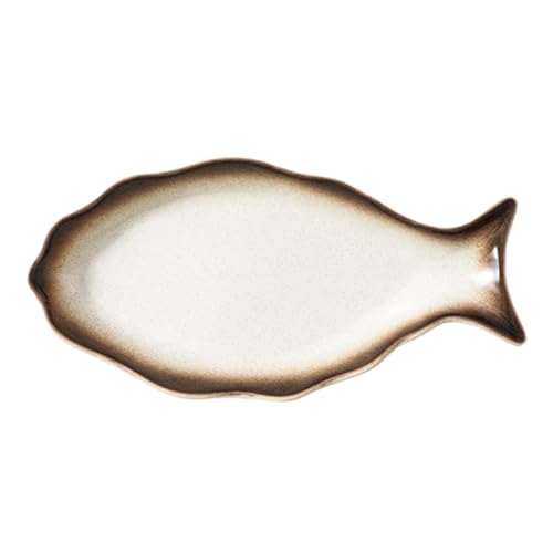 Plato Cerámico Luxshiny 14 pulgadas para pescado al vapor miniatura 1