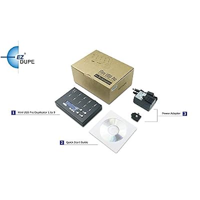 EZ Dupe 1 to 9 USB Duplicator - Standalone USB 2.0/3.0/3.1 Flash Media Thumb Drive/USB Hard Drive Compact Cloner Copier & Eraser (DM-FU0-10V09B / MiniUSB Pro),Black