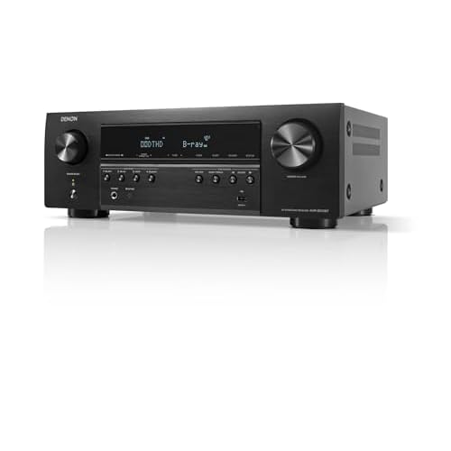 Denon AVR-S570BT 5.2 Channel AV Receiver – 8K Ultra HD Audio & Video, Enhanced Gaming Experience, Wireless Streaming via Built-in Bluetooth, (4) 8K HDMI Inputs, Supports eARC, HD Setup Assistant