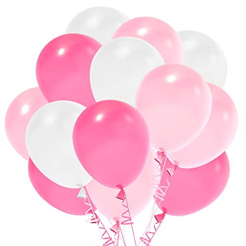Tkejzu Pink Party Balloons 100 Pcs 12 Inch White And Light Pink And Rose Red Latex Balloons For Valentine’s Day Girls Birthday Party Baby Shower Wedding Engagement Romantic Party Supplies #TOP1