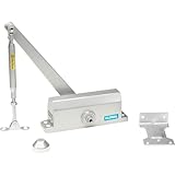 Global Door Controls Residential/Light Duty Commercial Door Closer with Parallel Arm Bracket in Aluminum - Size 2