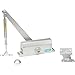 Global Door Controls Residential/Light Duty Commercial Door Closer with Parallel Arm Bracket in Aluminum - Size 2