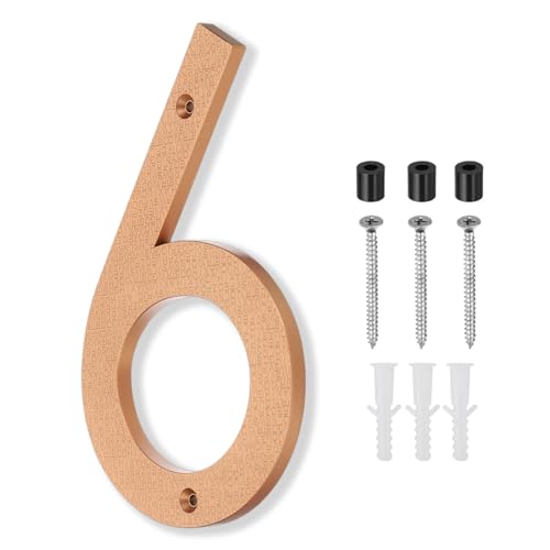 Numéro de maison 10 inch doré PATIKIL 6 pour adresse de porte