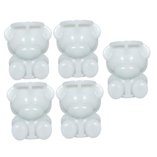 Molde de hielo de silicona en forma de oso 5 piezas miniatura 1