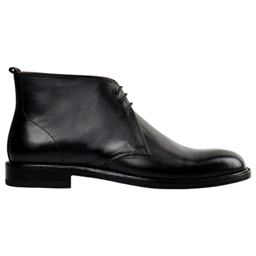 Men's Chukka Boots | Genuine Leather Ankle High Plain Toe Design Comfortable Ruber Sole Dress Shoes For Men4