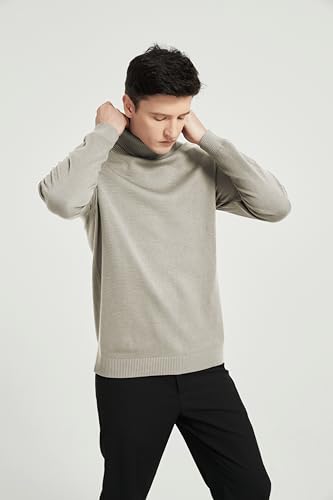Isle Bay Linens Men's Turtleneck Sweater, Slim Fit Pullover Sweaters for Men Roll Neck Sweater Long Sleeve Sweater3