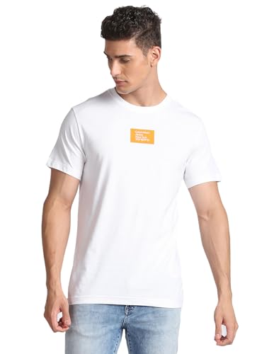 T-Shirt Calvin Klein homme blanc J30J322879 anti-déformation confortable