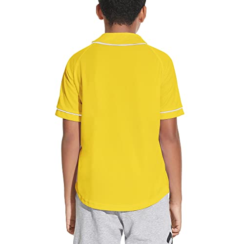 Image of Yuji Itadori Kids Baseball Jersey Button Boys Short Sleeve T-Shirts Hip Hop Fashion Casual Sports Solid Color Shirt