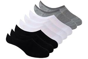 Active Women's Non-Slip Socks No Show Liner 8 Pairs Shoe Size 5 - 9.5